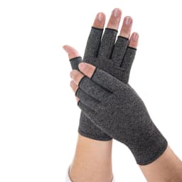 image-Outdoor Cycling Half-Finger Fitness Gloves Non-Slip Silicone Gray
