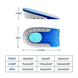 image-Heightening Insole Arch Support Heel Pad Breathable Shock-Absorbing