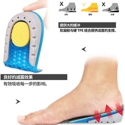 image-Heightening Insole Arch Support Heel Pad Breathable Shock-Absorbing