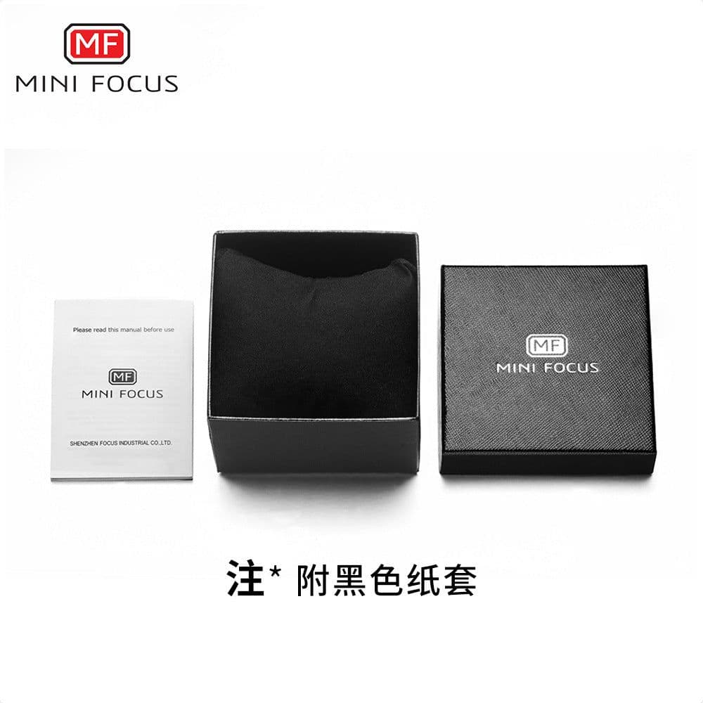 image-MINI FOCUS Watch Packaging Box - Rectangular Black with Handbag