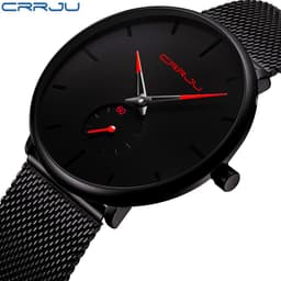 image-CRRJU 2150 Men's Quartz Watch Casual Alloy Case Waterproof