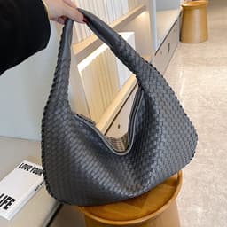 image-Women's PU Shoulder Bag - Medium Dumpling Shape Crossbody Handbag
