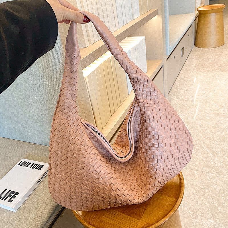 image-Women's PU Shoulder Bag - Medium Dumpling Shape Crossbody Handbag