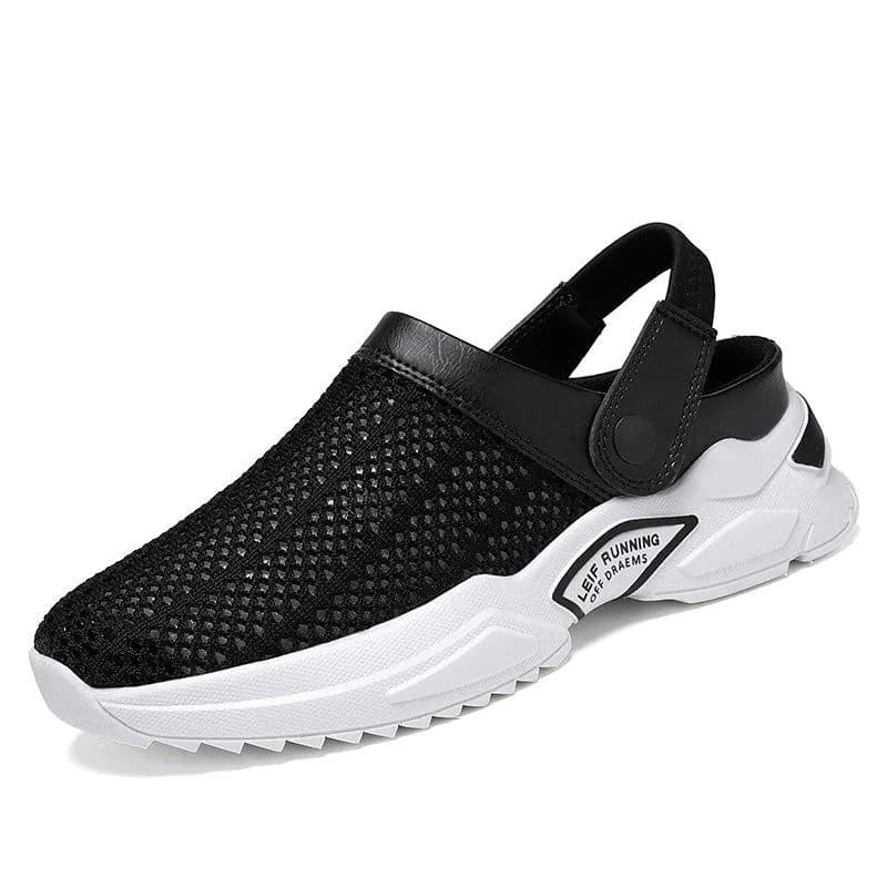 image-YSNBF Men's Beach Sandals Breathable Mesh Slip-On Summer Shoes