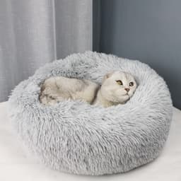 image-Leiber Pet Bed Round Plush Mat for Small Medium Dogs Cats 90cm
