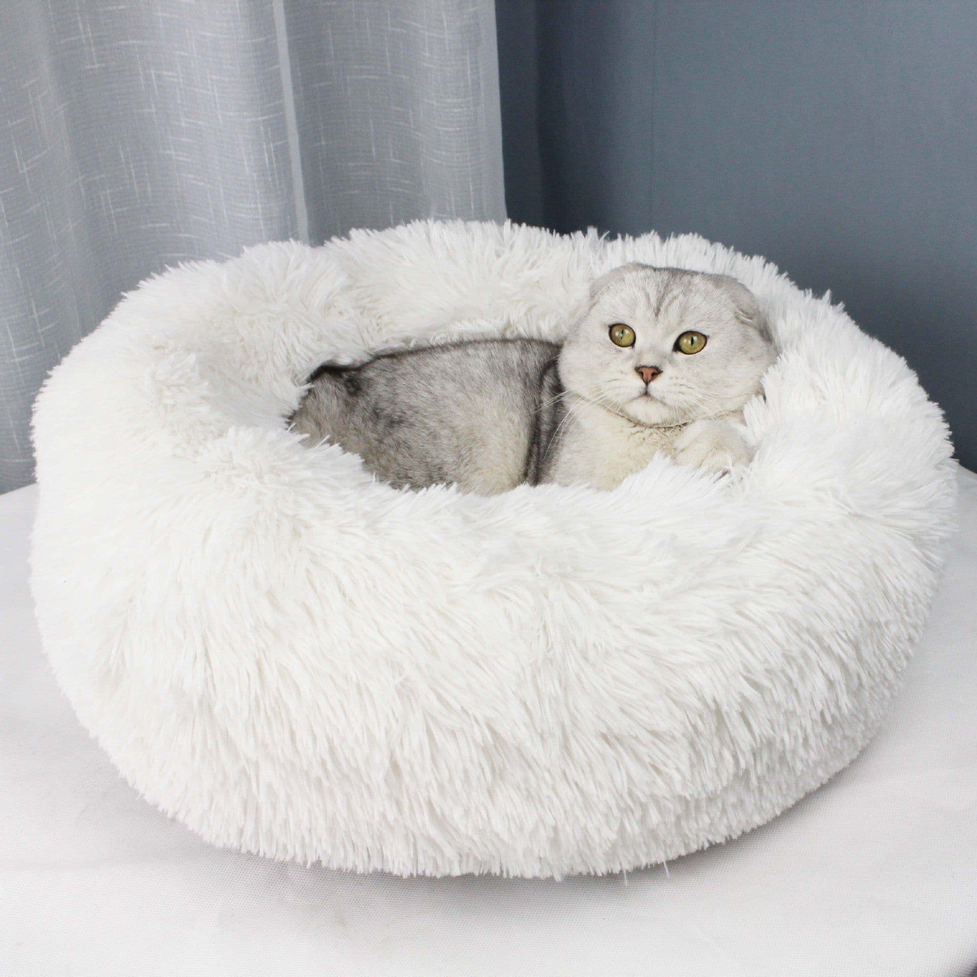 image-Leiber Pet Bed Round Plush Mat for Small Medium Dogs Cats 90cm