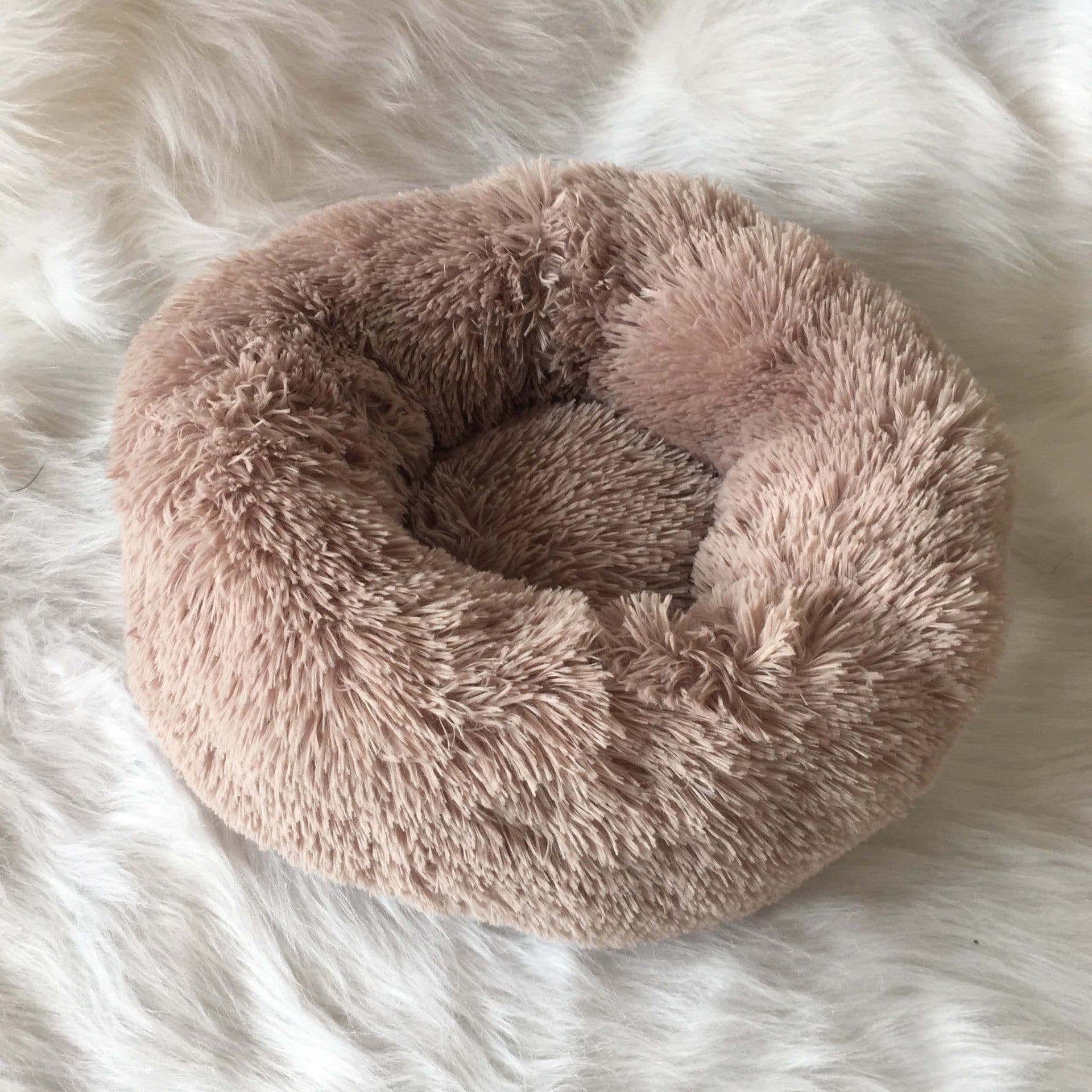 image-Leiber Pet Bed Round Plush Mat for Small Medium Dogs Cats 90cm