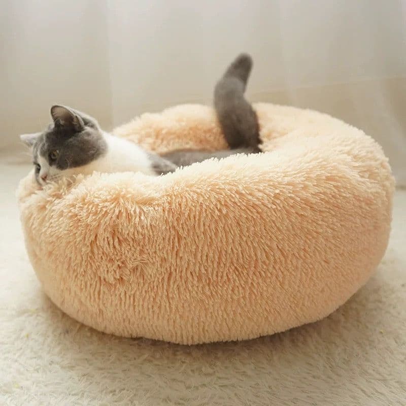 image-Leiber Pet Bed Round Plush Mat for Small Medium Dogs Cats 90cm