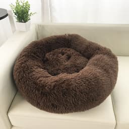image-Leiber Pet Bed Round Plush Mat for Small Medium Dogs Cats 90cm
