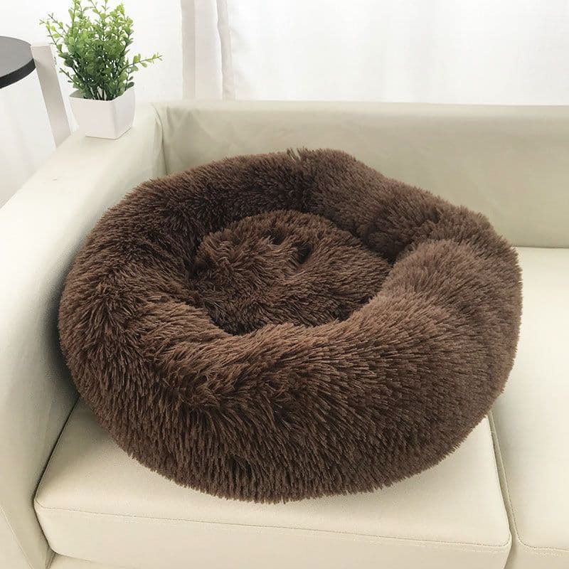 image-Leiber Pet Bed Round Plush Mat for Small Medium Dogs Cats 90cm
