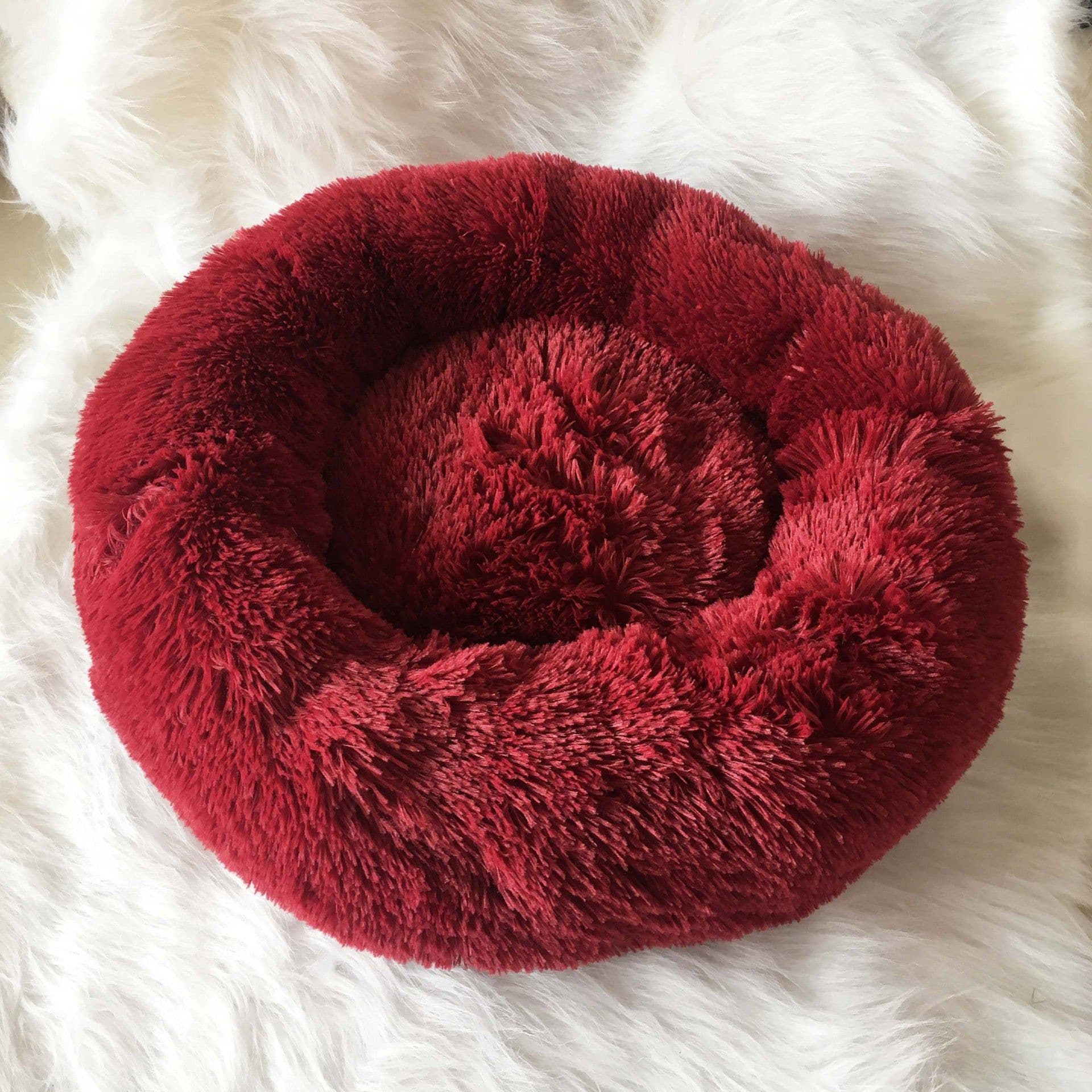 image-Leiber Pet Bed Round Plush Mat for Small Medium Dogs Cats 90cm