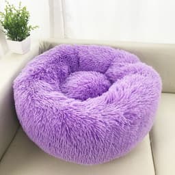 image-Leiber Pet Bed Round Plush Mat for Small Medium Dogs Cats 90cm