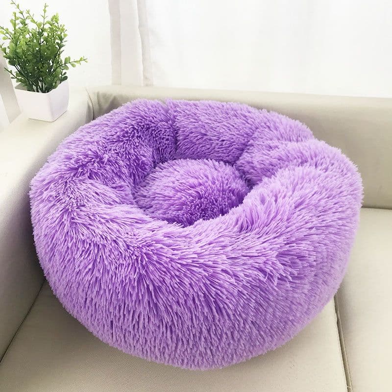 image-Leiber Pet Bed Round Plush Mat for Small Medium Dogs Cats 90cm