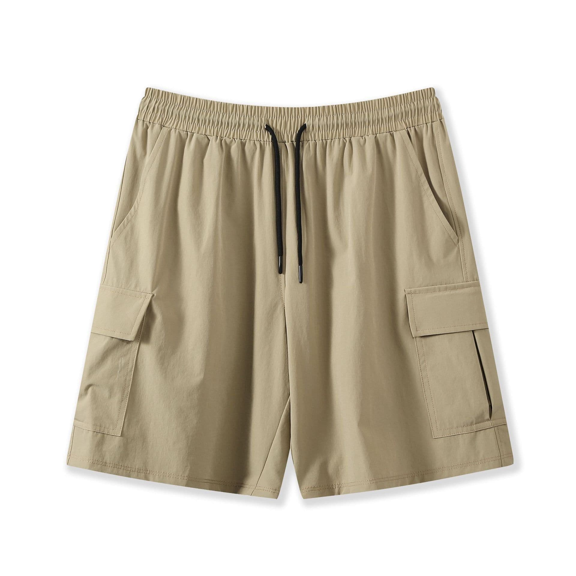 image-Lanlich Men's Khaki Sports Shorts Quick-Dry Loose Fit Training