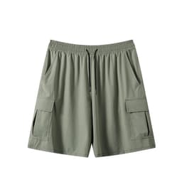 image-Lanlich Men's Khaki Sports Shorts Quick-Dry Loose Fit Training