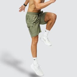 image-Lanlich Men's Khaki Sports Shorts Quick-Dry Loose Fit Training