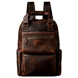 image-Handmade Crazy Horse Leather Backpack Large Capacity Travel