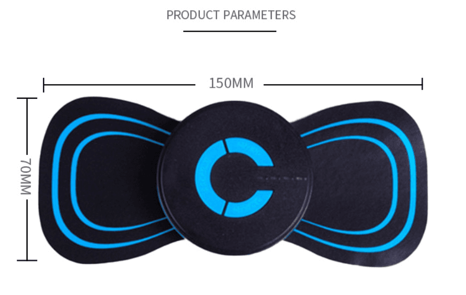 image-EMS Cervical Neck Massager Pulse Massage Stickers USB Powered