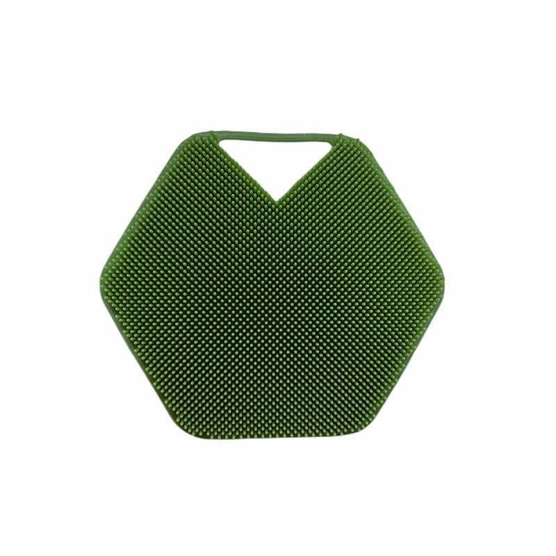 image-Amazon Hexagonal Silicone Bath Shampoo Brush Wall-Mountable