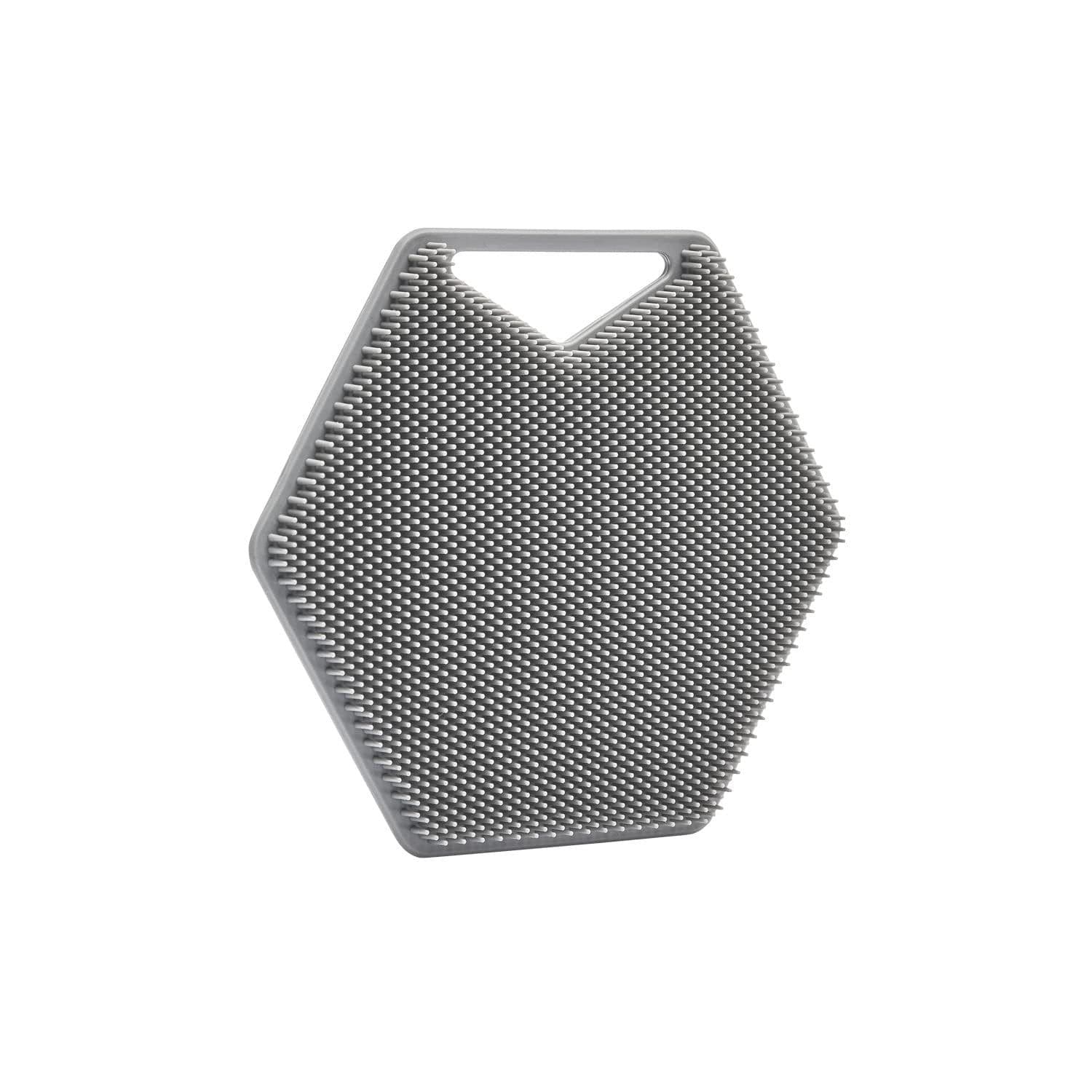 image-Amazon Hexagonal Silicone Bath Shampoo Brush Wall-Mountable