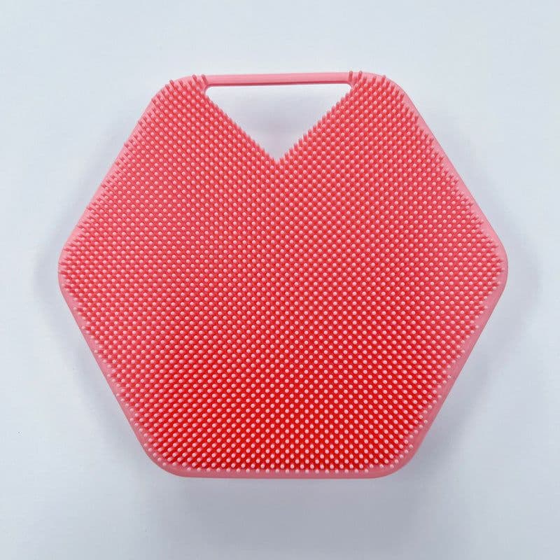 image-Amazon Hexagonal Silicone Bath Shampoo Brush Wall-Mountable