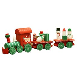 image-Christmas Wooden Train Ornament Window Decoration Gift