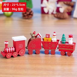 image-Christmas Wooden Train Ornament Window Decoration Gift