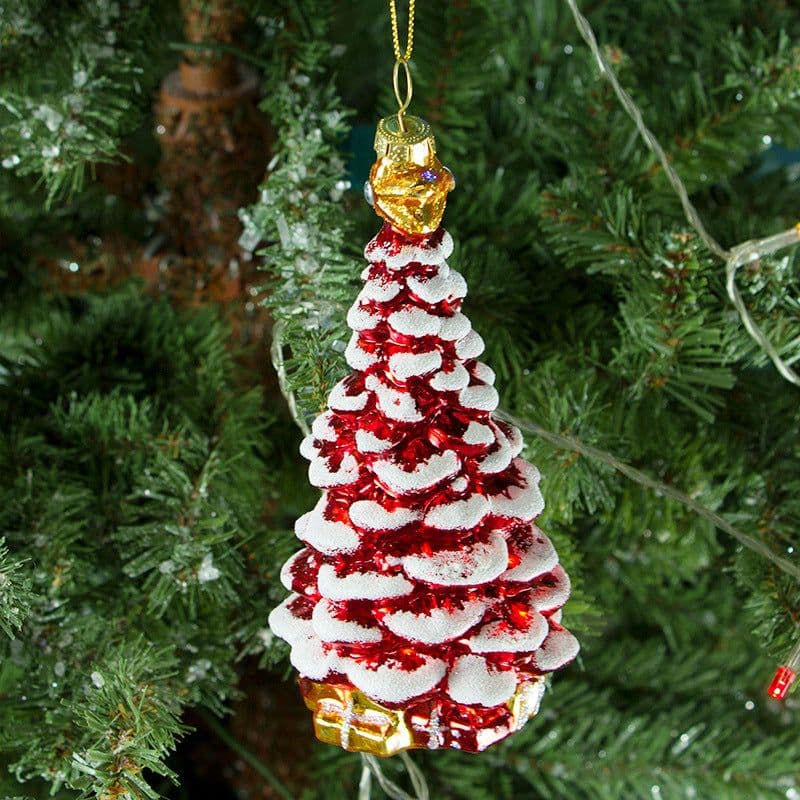 image-Nocinda Glass Christmas Tree Ornaments 2 Pack