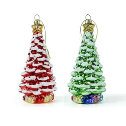 image-Nocinda Glass Christmas Tree Ornaments 2 Pack