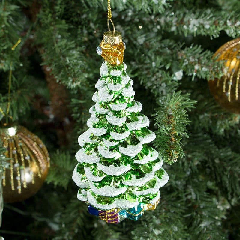 image-Nocinda Glass Christmas Tree Ornaments 2 Pack