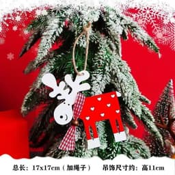 image-Wooden Christmas Tree Ornaments Laser Cut Hollow Star Bell Pendants