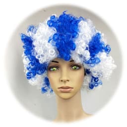 image-World Cup Flag Color Wig Rainbow Fan Hair Costume Prop