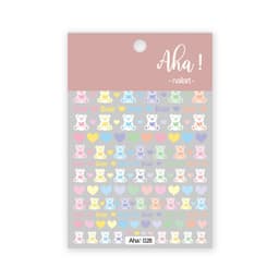 image-Nail Art Love Bear Stickers Cartoon Flower Bear Adhesive Decals