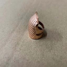 image-Adjustable Copper Thimble for Cross-Stitch Sewing - Red Bronze M