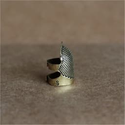 image-Adjustable Copper Thimble for Cross-Stitch Sewing - Red Bronze M