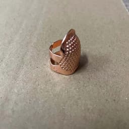 image-Adjustable Copper Thimble for Cross-Stitch Sewing - Red Bronze M