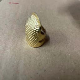 image-Adjustable Copper Thimble for Cross-Stitch Sewing - Red Bronze M