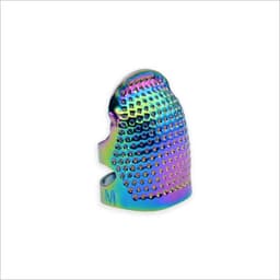 image-Adjustable Copper Thimble for Cross-Stitch Sewing - Red Bronze M