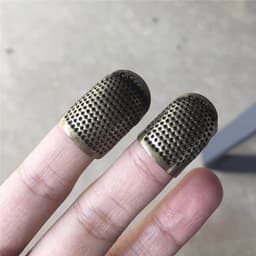 image-Adjustable Copper Thimble for Cross-Stitch Sewing - Red Bronze M