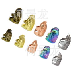 image-Adjustable Copper Thimble for Cross-Stitch Sewing - Red Bronze M