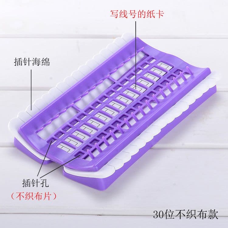 image-Sewing Embroidery Thread Organizer 30-Slot Needle Clip Multi-Function Kit