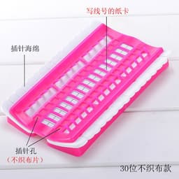image-Sewing Embroidery Thread Organizer 30-Slot Needle Clip Multi-Function Kit