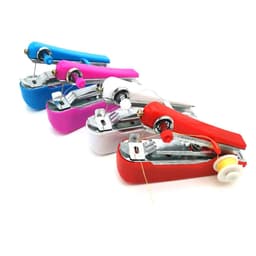 image-Handheld Mini Portable Sewing Machine Manual Household Double Needle