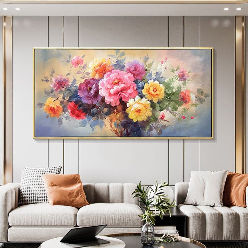 image-Mona Lisa Peony Cross Stitch Kit 180x80cm New Chinese Style