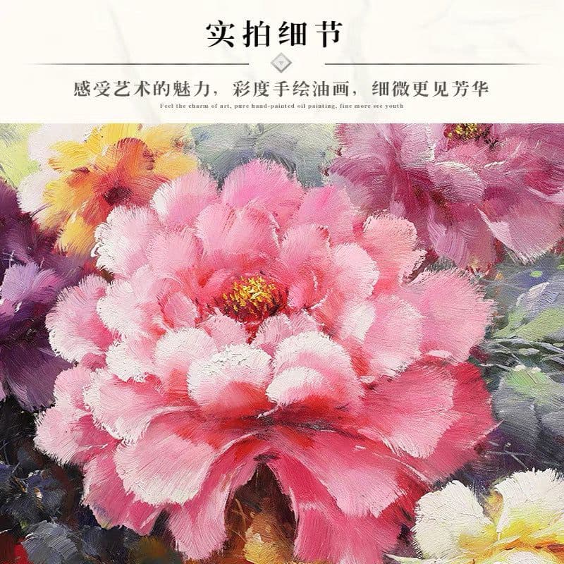 image-Mona Lisa Peony Cross Stitch Kit 180x80cm New Chinese Style