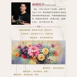 image-Mona Lisa Peony Cross Stitch Kit 180x80cm New Chinese Style