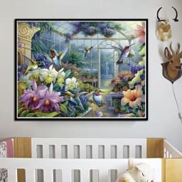 image-Mona Lisa Cross Stitch Kit Flowers 108x82cm 11CT