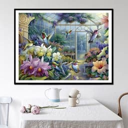 image-Mona Lisa Cross Stitch Kit Flowers 108x82cm 11CT
