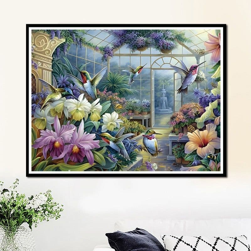 image-Mona Lisa Cross Stitch Kit Flowers 108x82cm 11CT