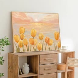 image-Tulip Cross Stitch Kit Flowers Embroidery 11CT Cotton Fabric